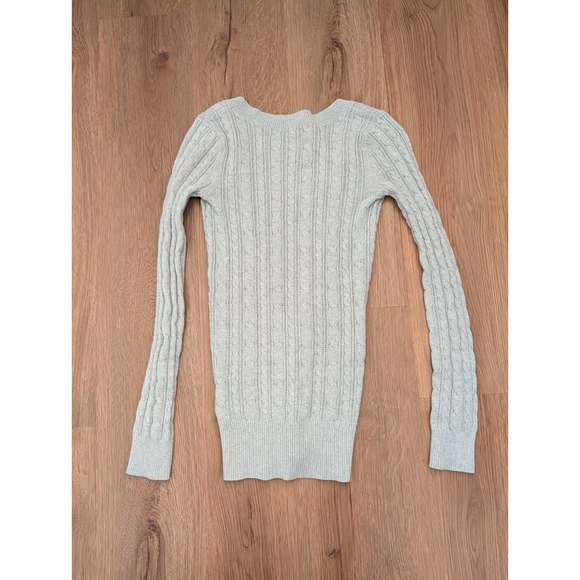 Vtg Y2K Forever 21 Womens Cable Knit Sweater Size S Gray Long Sleeve Bella Swan - Picture 5 of 5